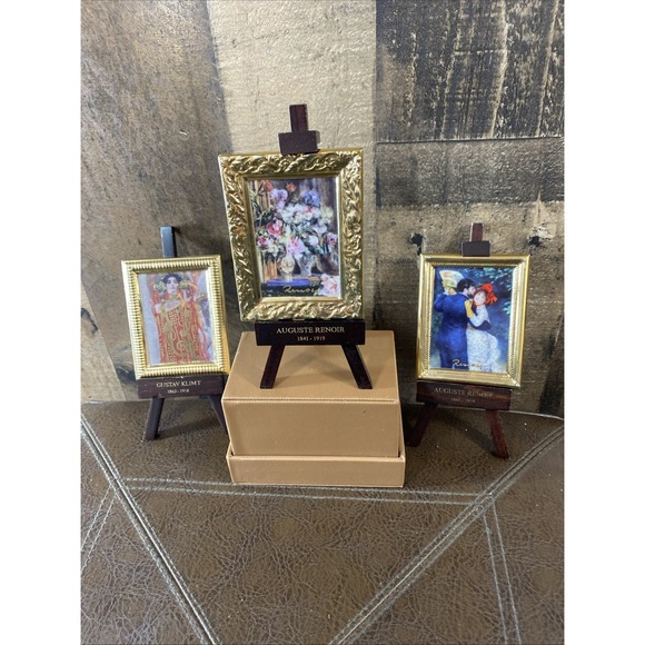 Goebel Artis Orbis Other - Goebel‎ Artis Orbis Miniature Porcelain Pictures Set of 3 Renoir & Klimt Vintage